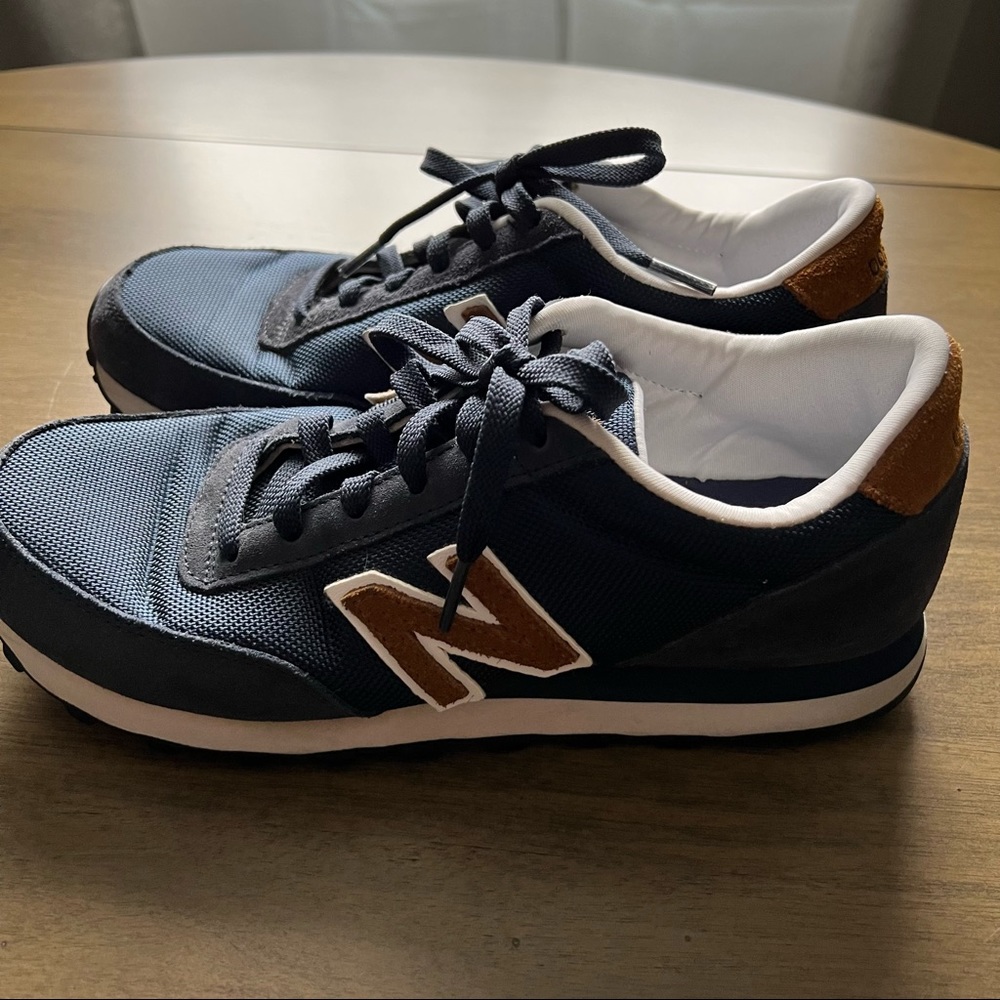 New Balance 501 - Blue & Tan Sneakers